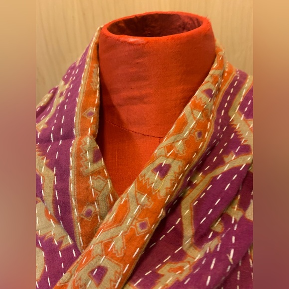 Kantha scarf or head wrap - Picture 3 of 4